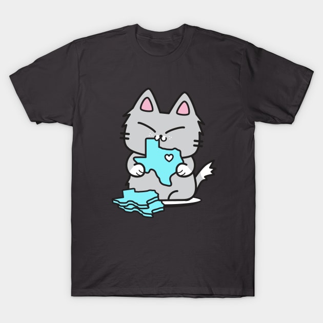 Texas Cookie Cat T-Shirt by plattercats